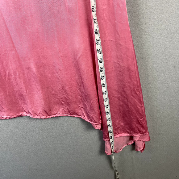 Zara Satin Slip Dress Womens Small Pink Asymmetrical Flowy Feminine Y2k - Picture 6 of 13